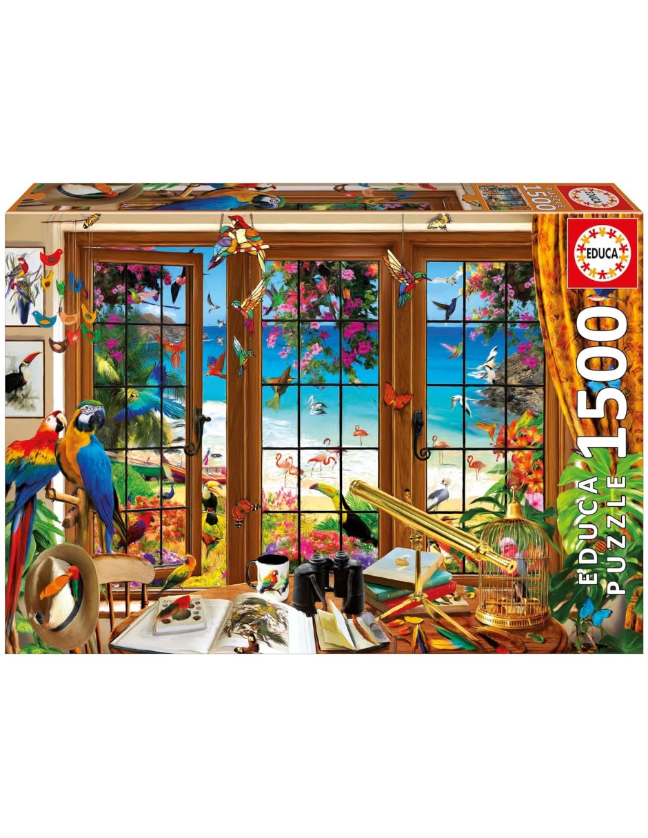 Rompecabezas Paisaje ventana del observador de aves Educa 1500 piezas