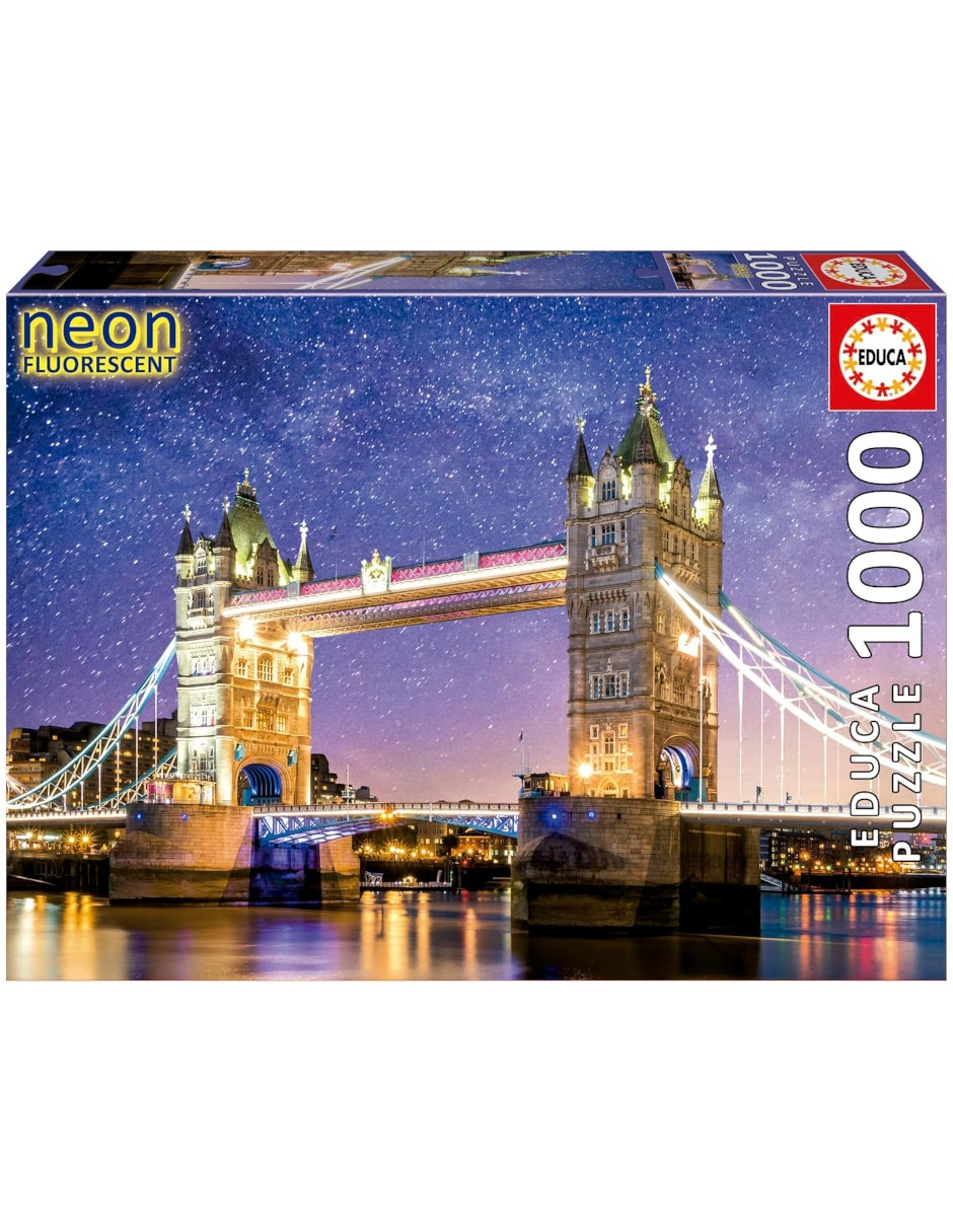 Rompecabezas londres tower bridge neon educa 1000 piezas