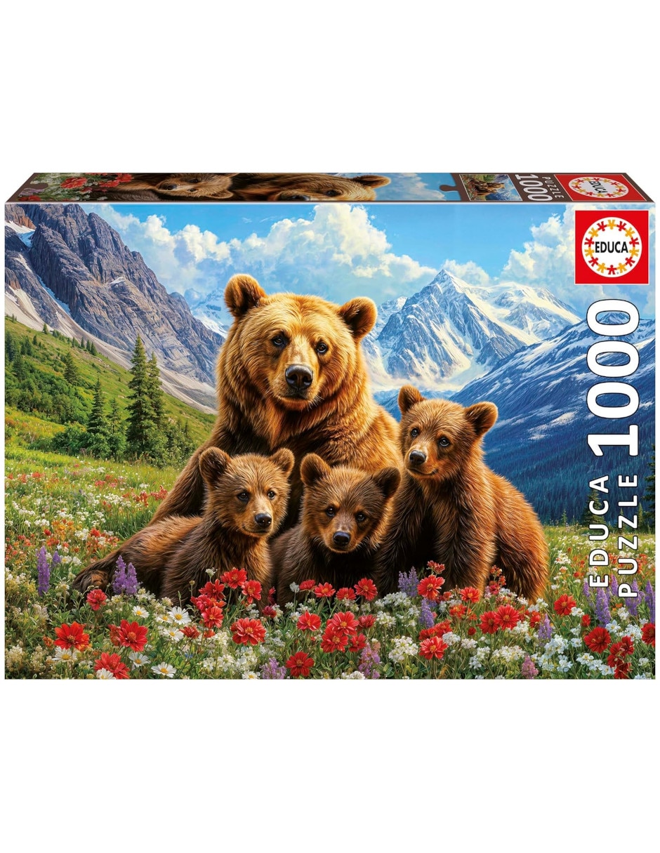 Rompecabezas animales osos Grizzly Canada Educa 1000 piezas