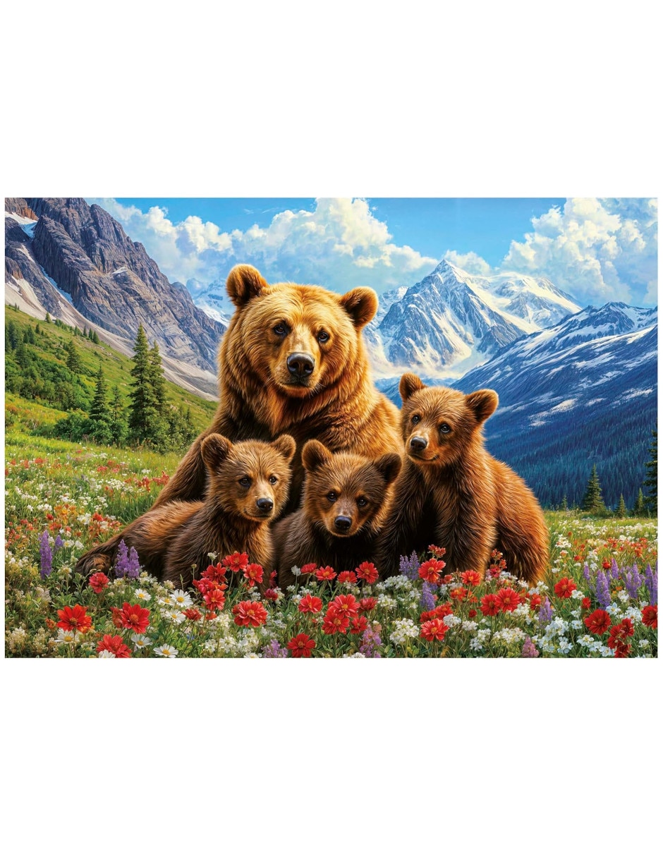 Rompecabezas animales osos Grizzly Canada Educa 1000 piezas
