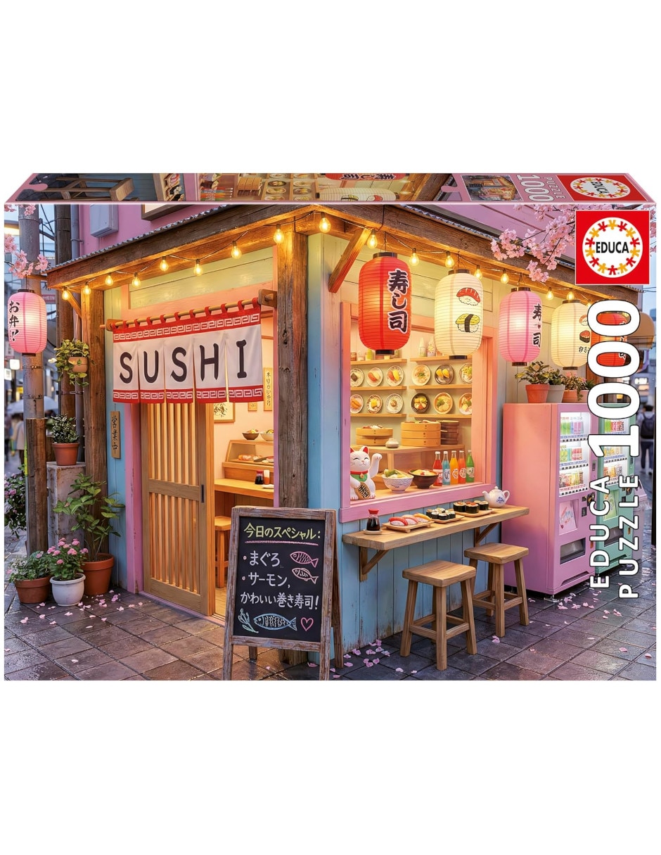 Rompecabezas artistas modernos kawaii sushi Educa 1000 piezas