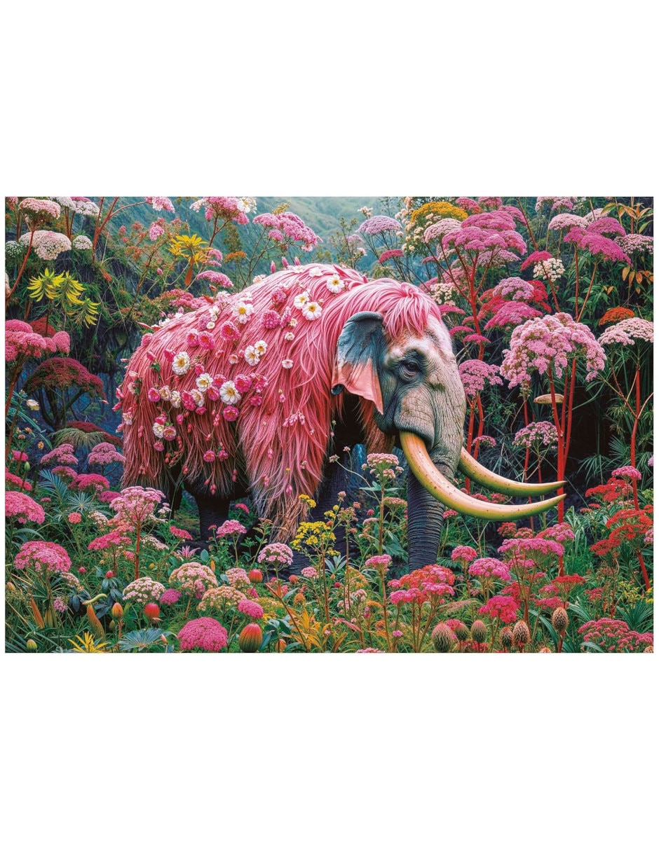 Rompecabezas Elefante Floral Educa 1000 piezas