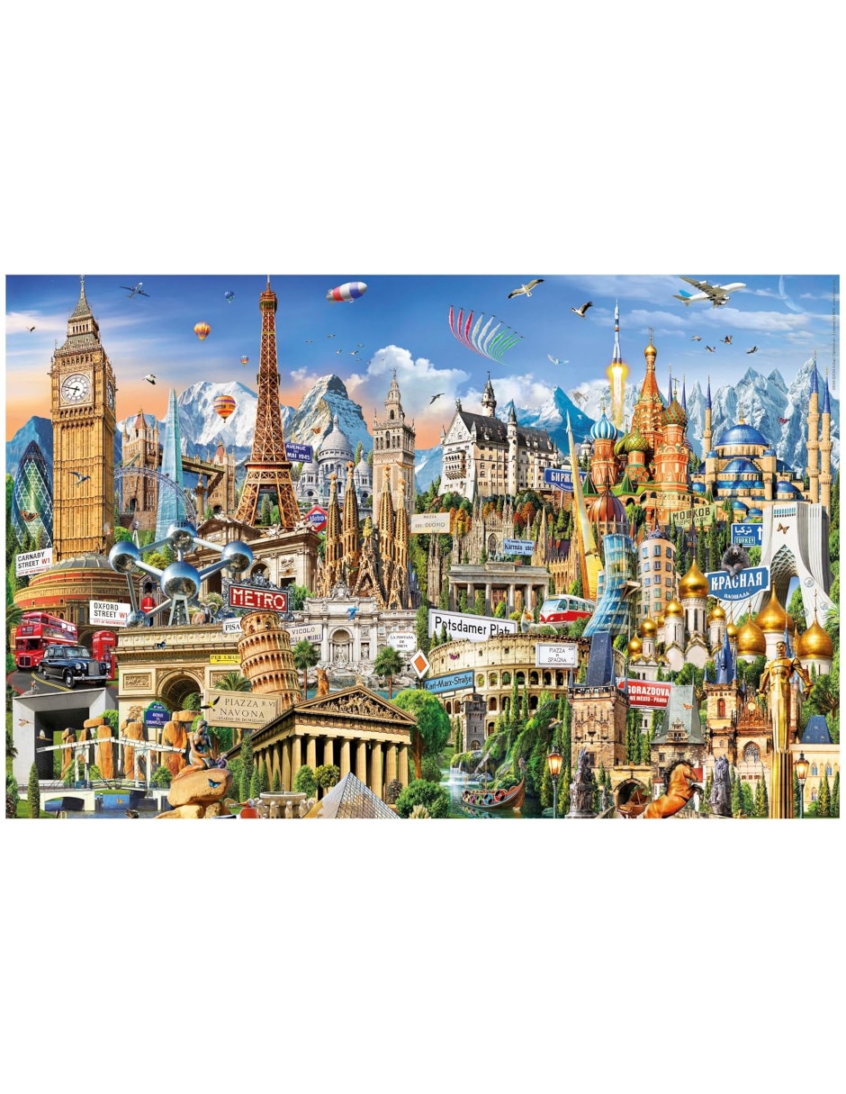 Rompecabezas símbolos de europa simbolos europa miniatura educa 1000 piezas