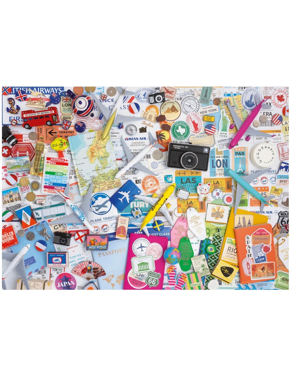 Rompecabezas artistas modernos collage de viajes Educa 1000 piezas