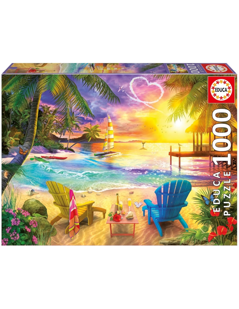 Rompecabezas paisaje de playa del amor Educa 1000 piezas