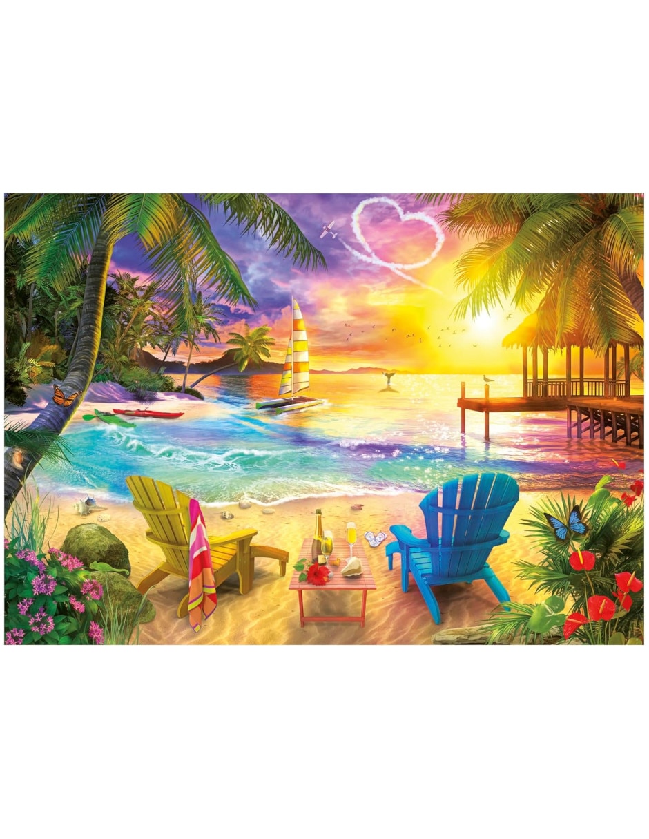 Rompecabezas paisaje de playa del amor Educa 1000 piezas