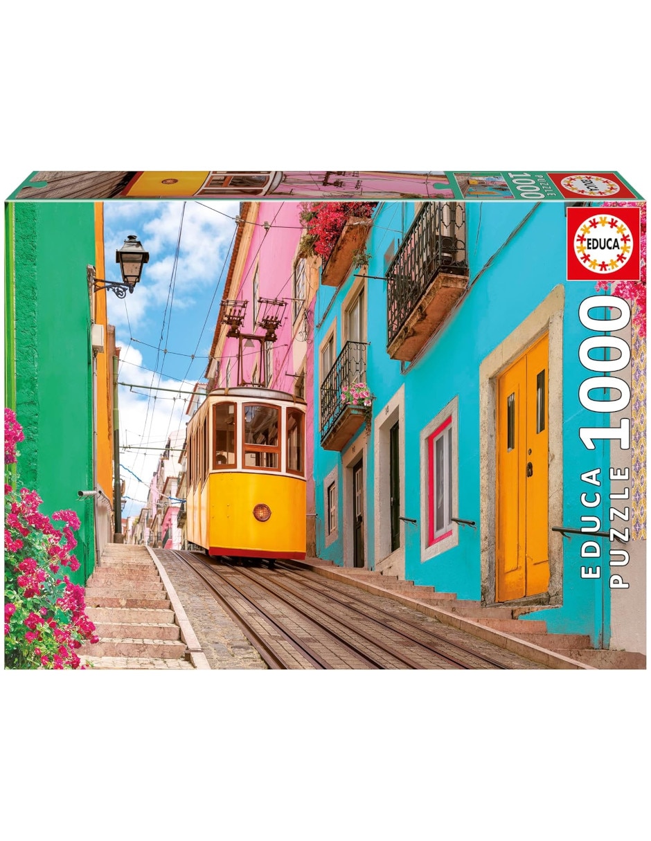 Rompecabezas Lugares famosos del mundo Lisboa colorida Educa 1000 piezas