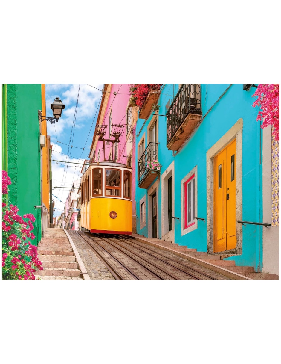 Rompecabezas Lugares famosos del mundo Lisboa colorida Educa 1000 piezas