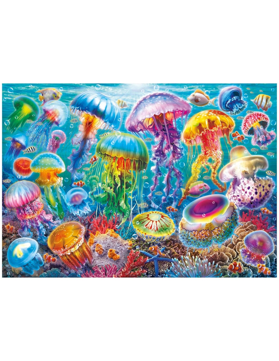 Rompecabezas animales de mar medusas Educa 1000 piezas