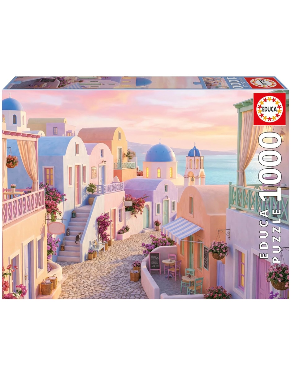 Rompecabezas atardecer Santorini de ensueño 1000 piezas