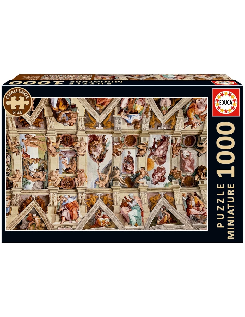 Rompecabezas capilla sixtina capilla sixtina miniatura educa 1000 piezas