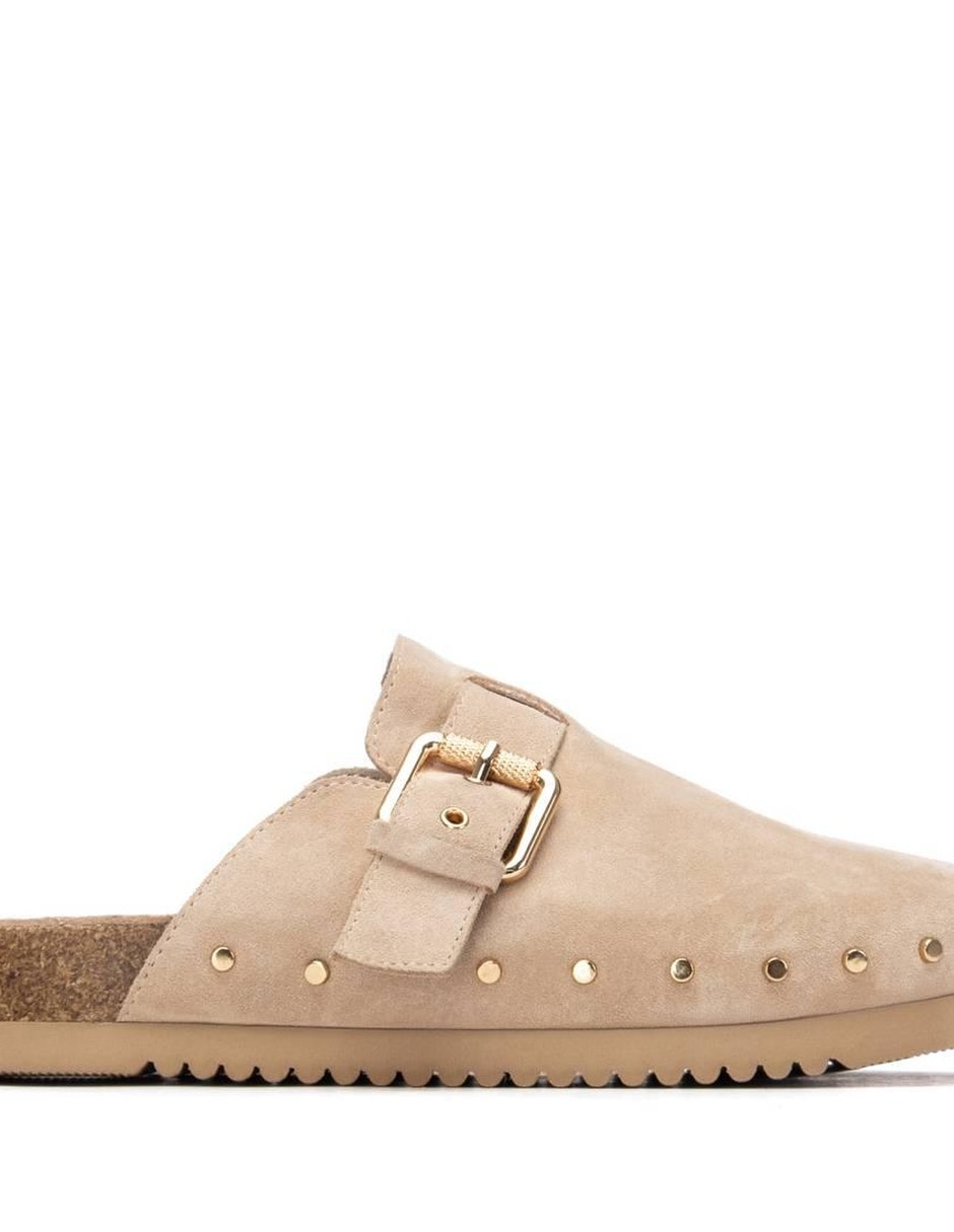 Zueco de piel para mujer