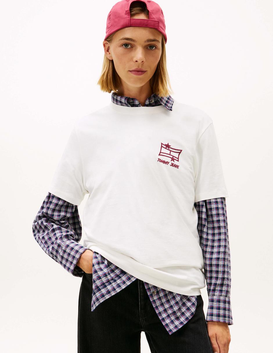 Playera manga corta cuello redondo para mujer
