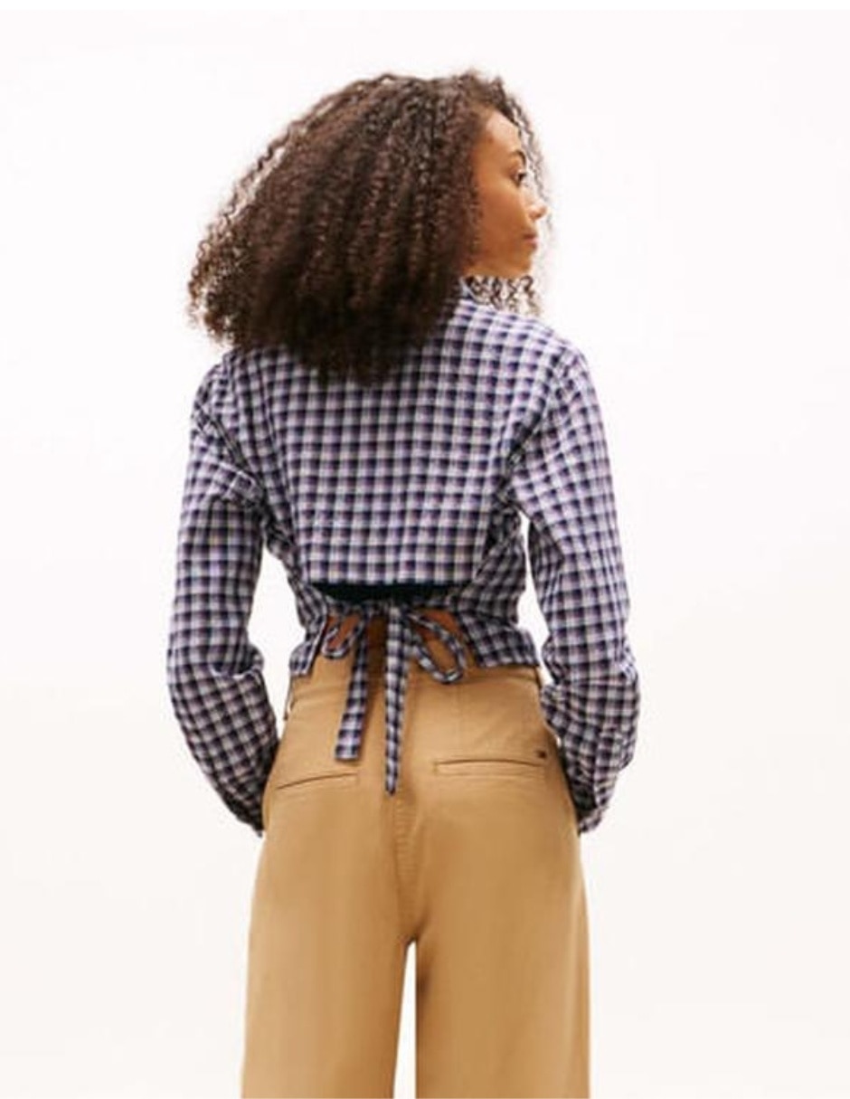 Camisa de algodón manga larga para mujer 2