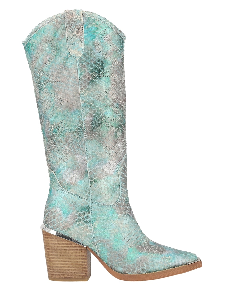 Bota media pierna de piel para mujer 6
