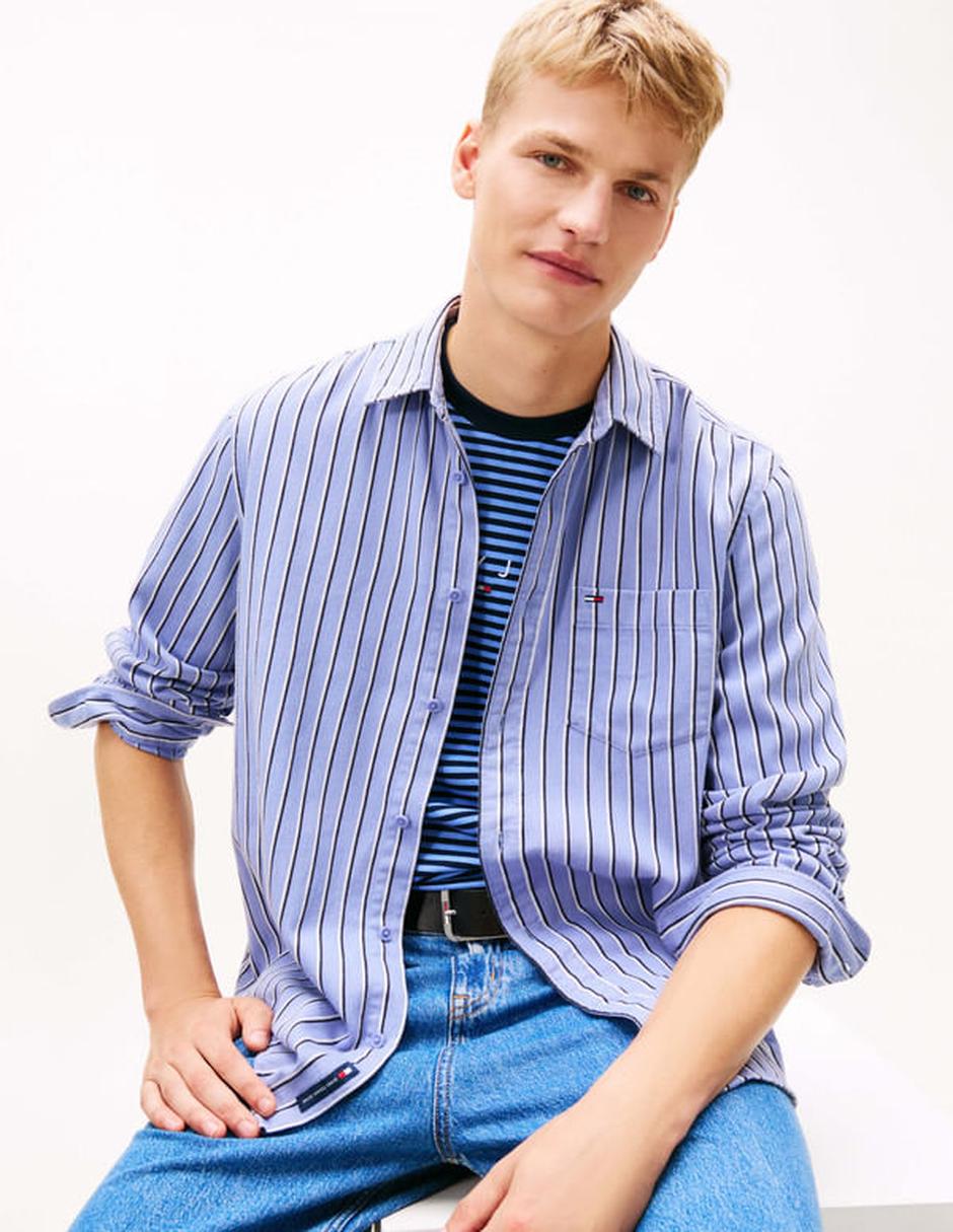 Camisa casual algodón manga larga para hombre 5