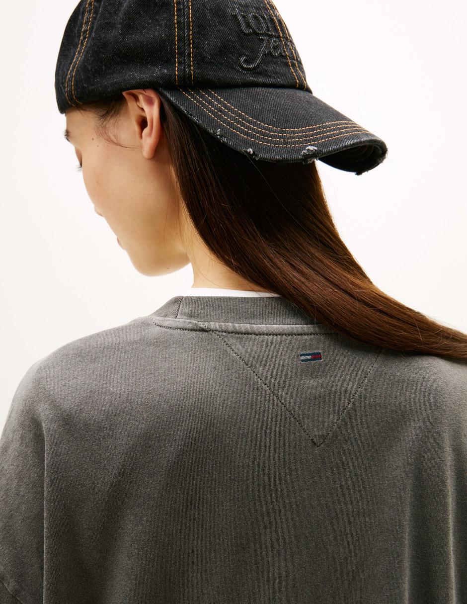 Playera manga corta Tommy Jeans cuello redondo para mujer