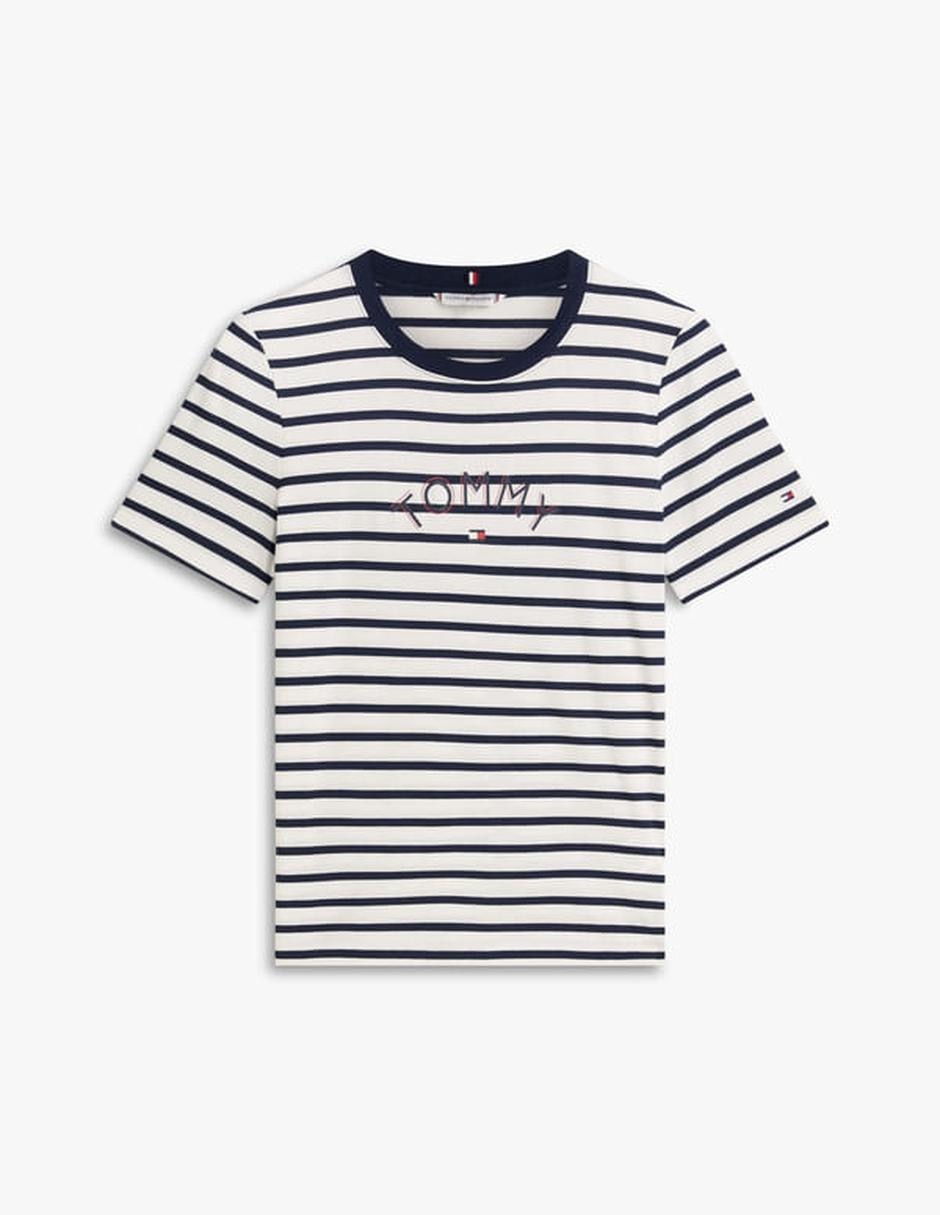 Playera manga corta Tommy Hilfiger cuello redondo para mujer