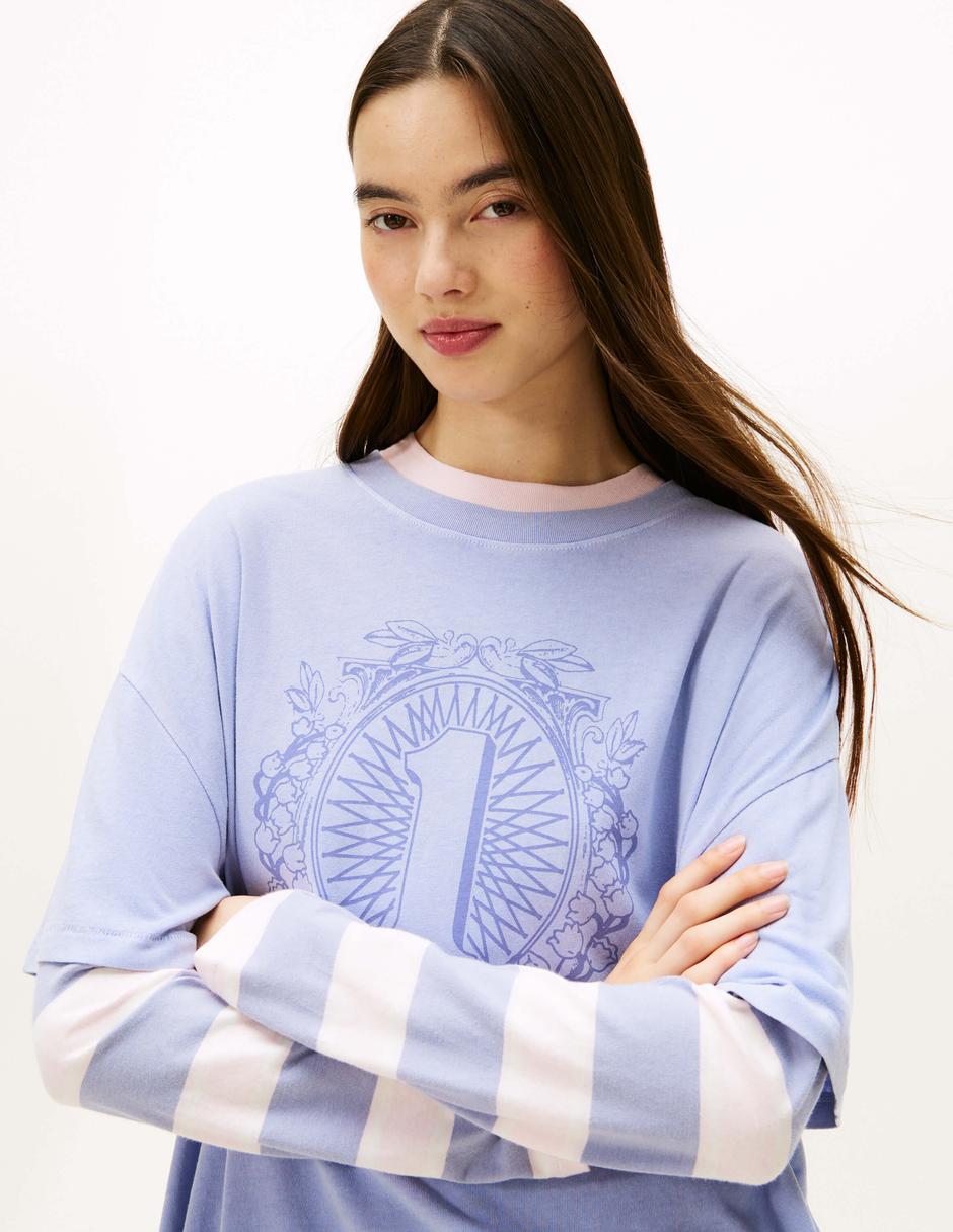 Playera manga corta cuello redondo para mujer 5
