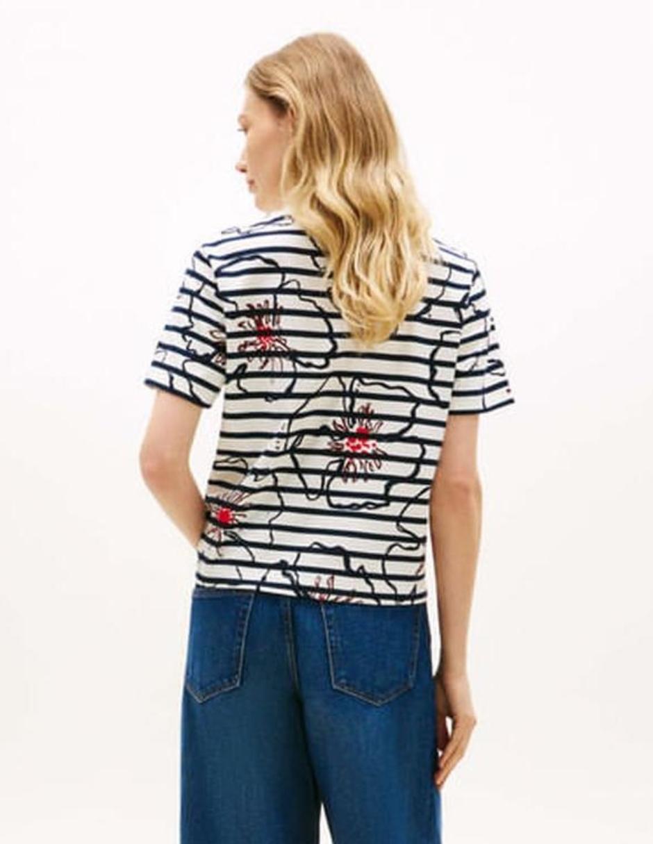 Playera manga corta cuello redondo para mujer 4