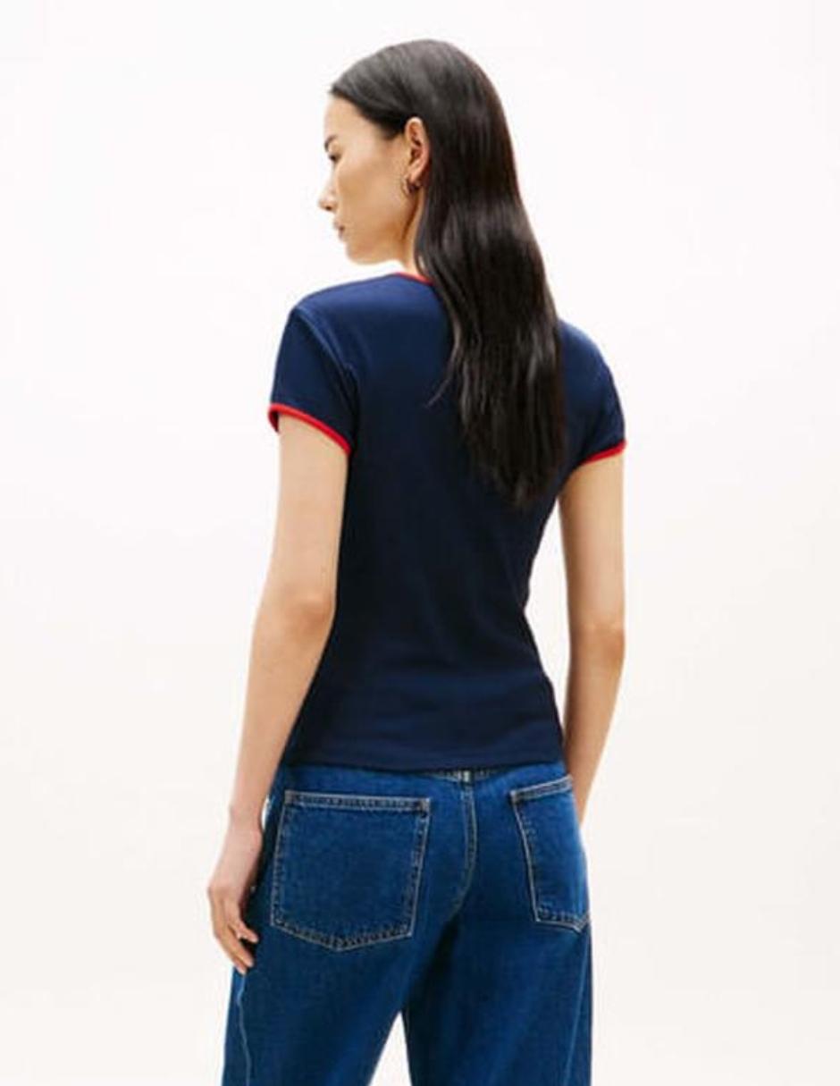 Playera manga corta cuello redondo para mujer 5
