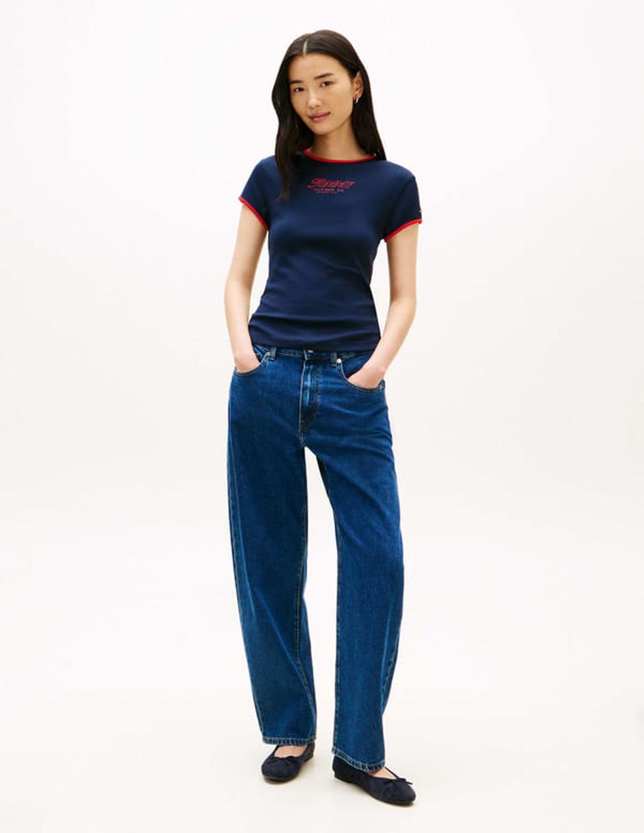 Playera manga corta cuello redondo para mujer 6