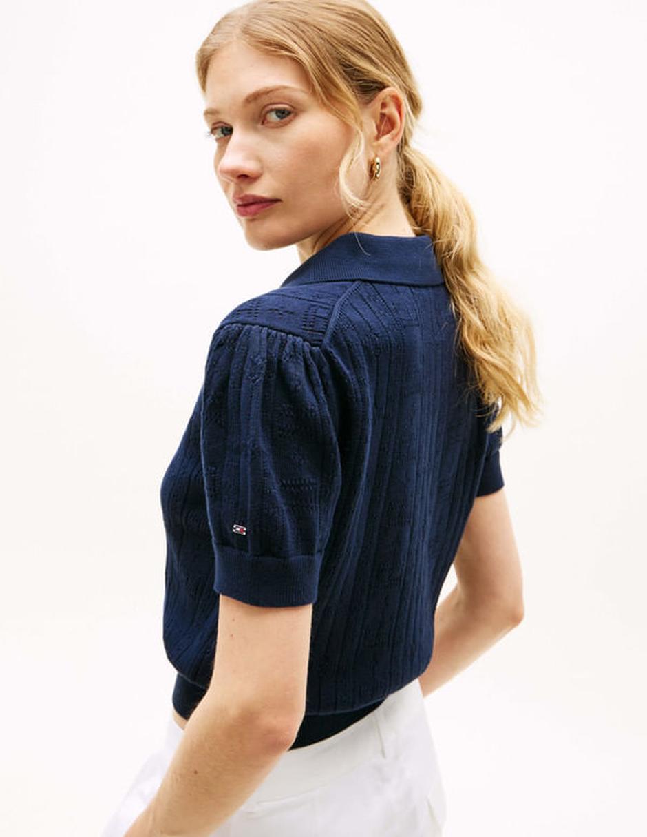 Suéter cuello camisero para mujer 3