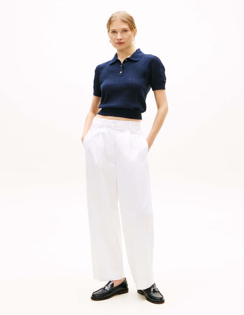 Suéter cuello camisero para mujer 4