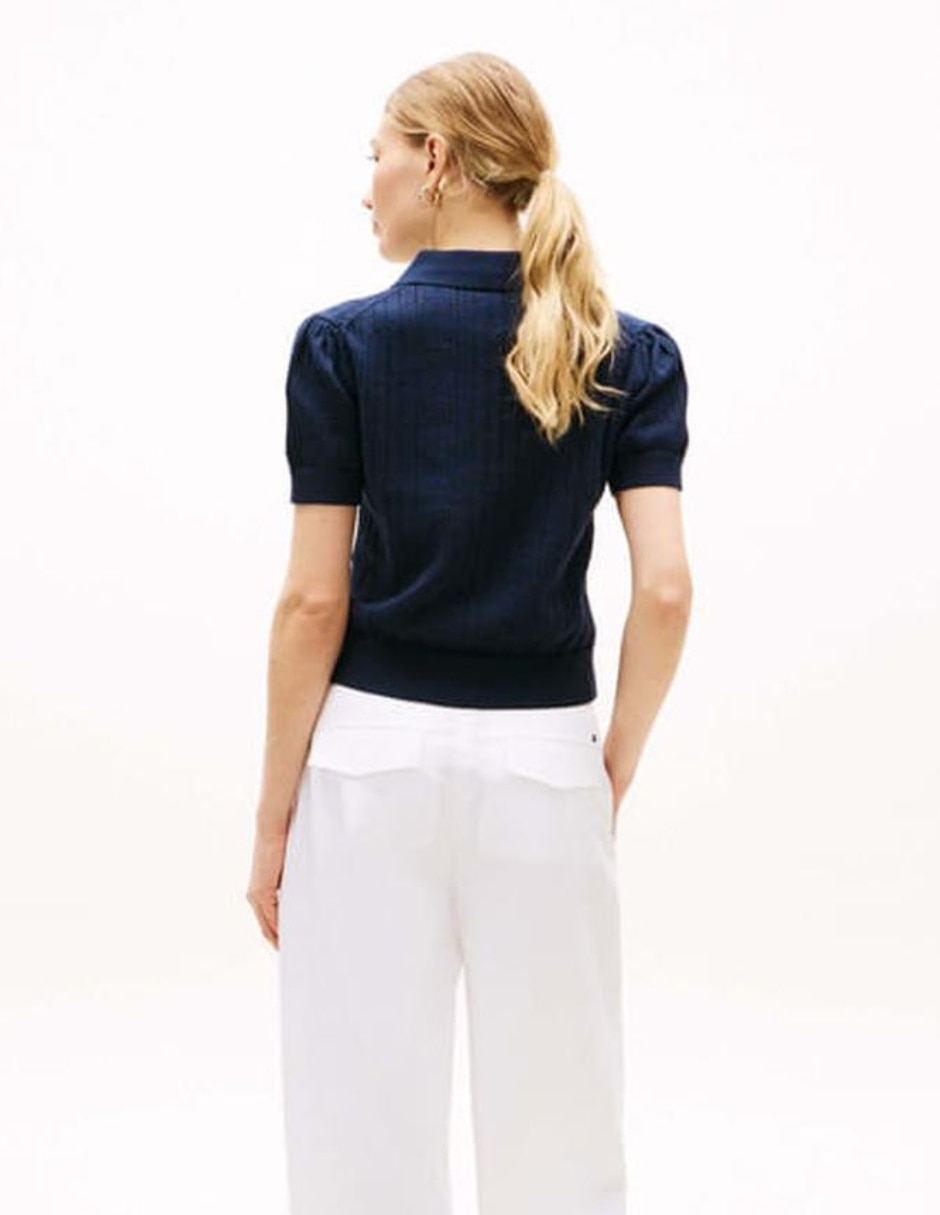Suéter cuello camisero para mujer 5