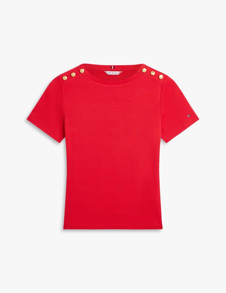 Playera manga corta Tommy Hilfiger cuello redondo para mujer