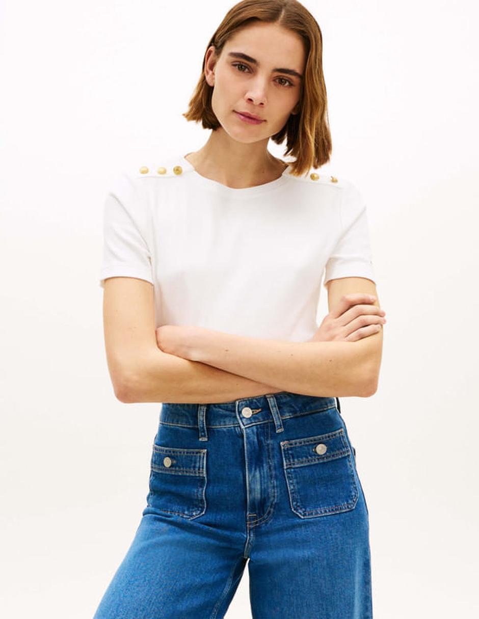 Playera manga corta cuello redondo para mujer Playera manga corta cuello redondo para mujer