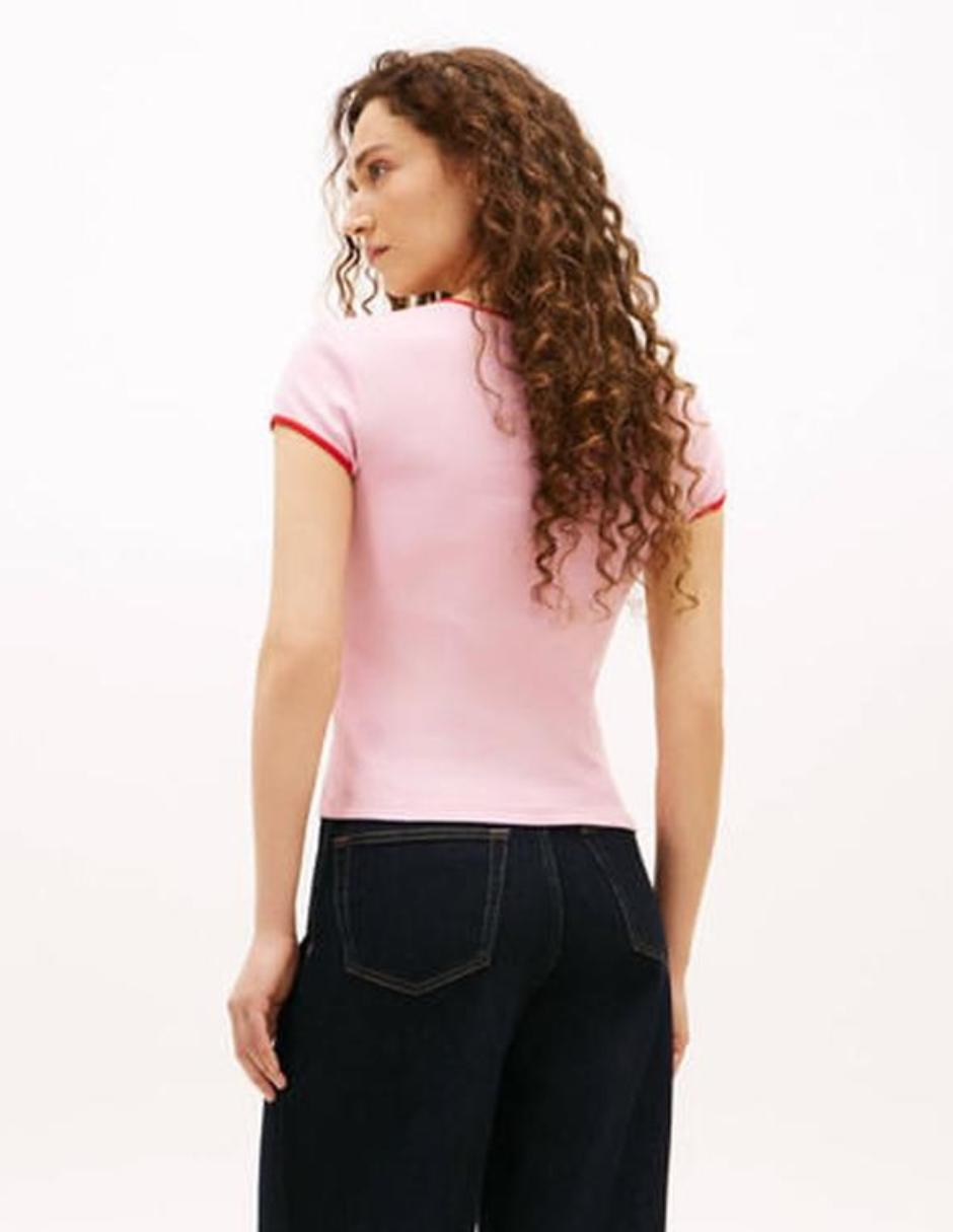Playera manga corta Tommy Hilfiger cuello redondo para mujer