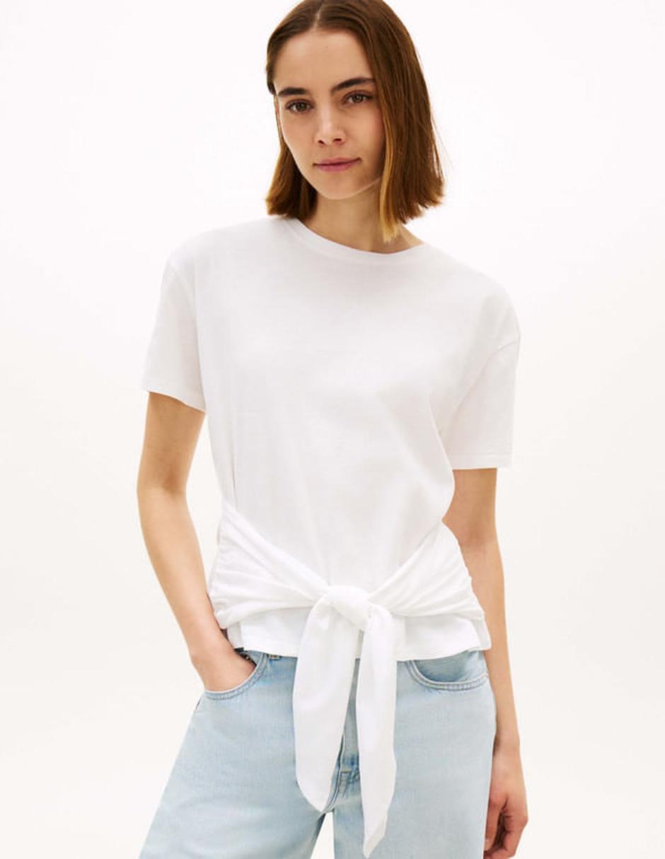 Plyera manga corta cuello redondo para mujer