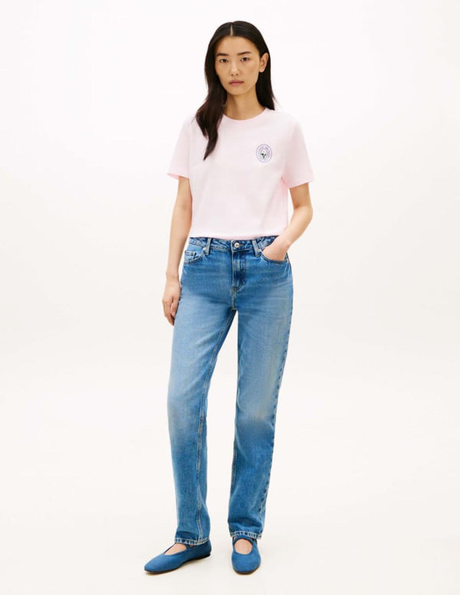 Playera manga corta cuello redondo para mujer Playera manga corta cuello redondo para mujer