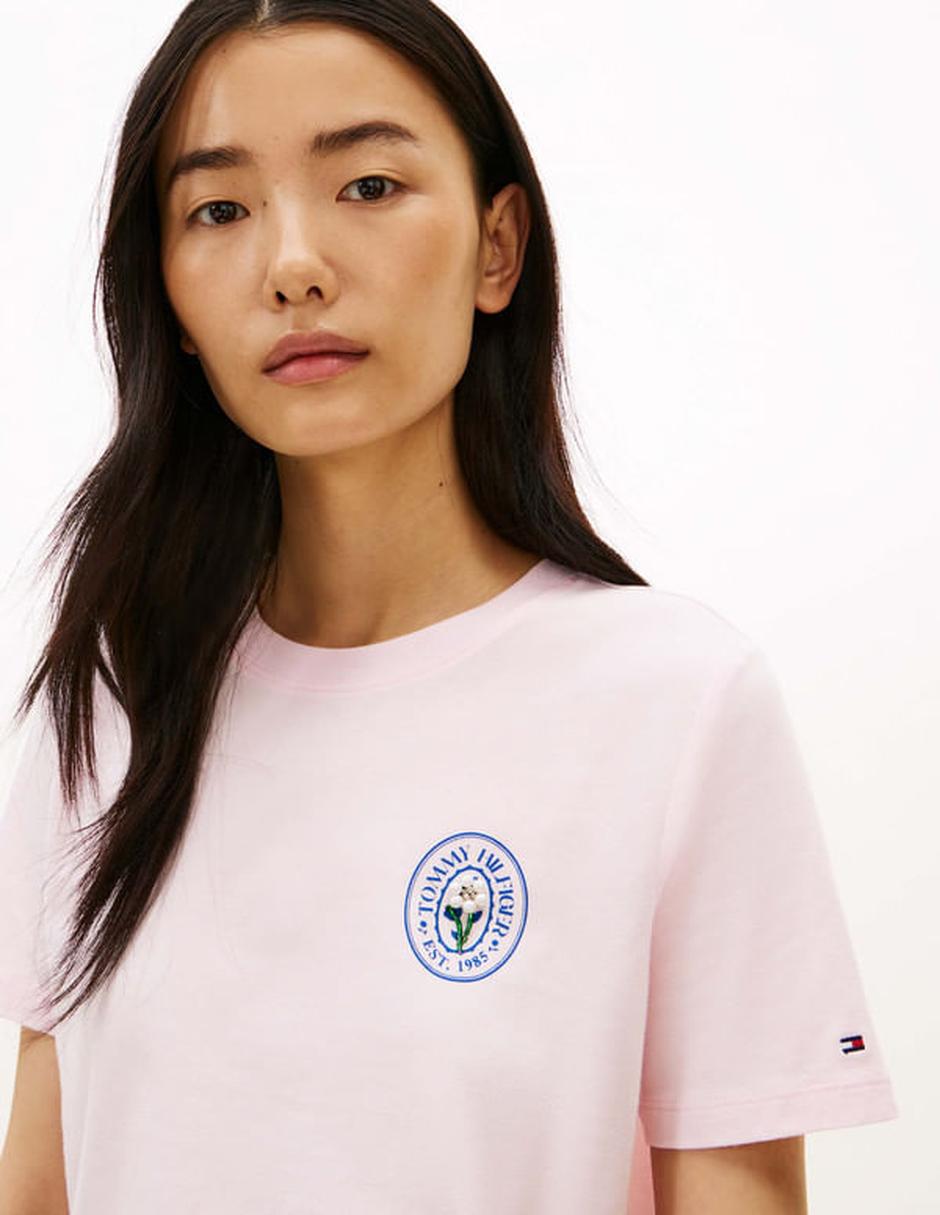 Playera manga corta cuello redondo para mujer 2