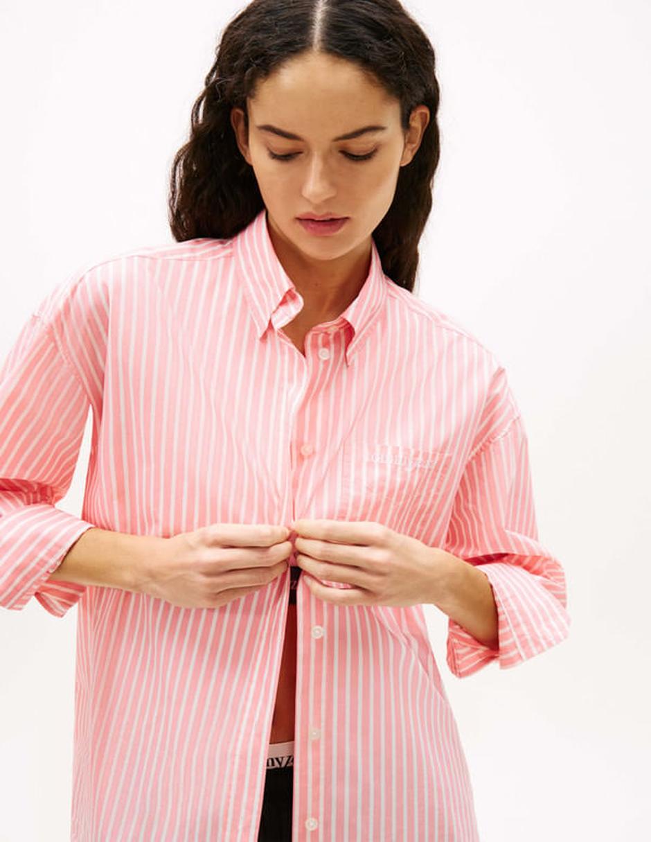 Camisa de algodón manga larga para mujer 5