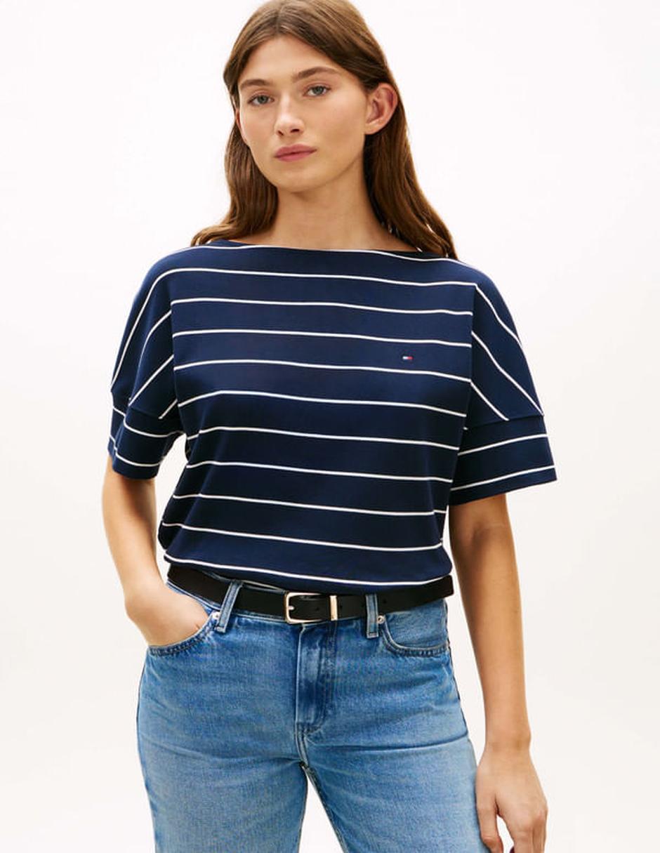Playera manga corta Tommy Hilfiger cuello redondo para mujer