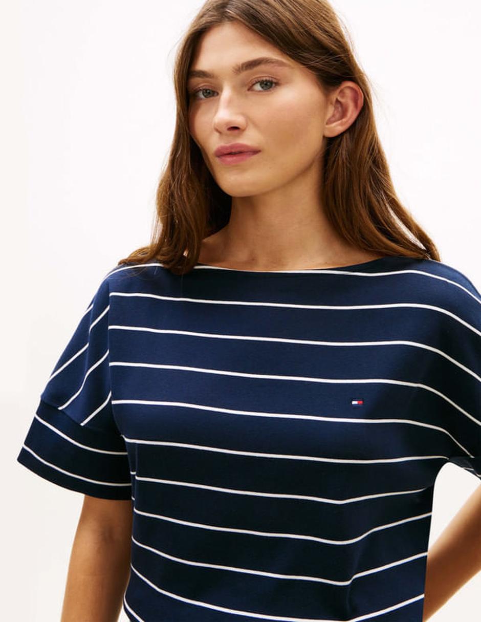 Playera manga corta Tommy Hilfiger cuello redondo para mujer