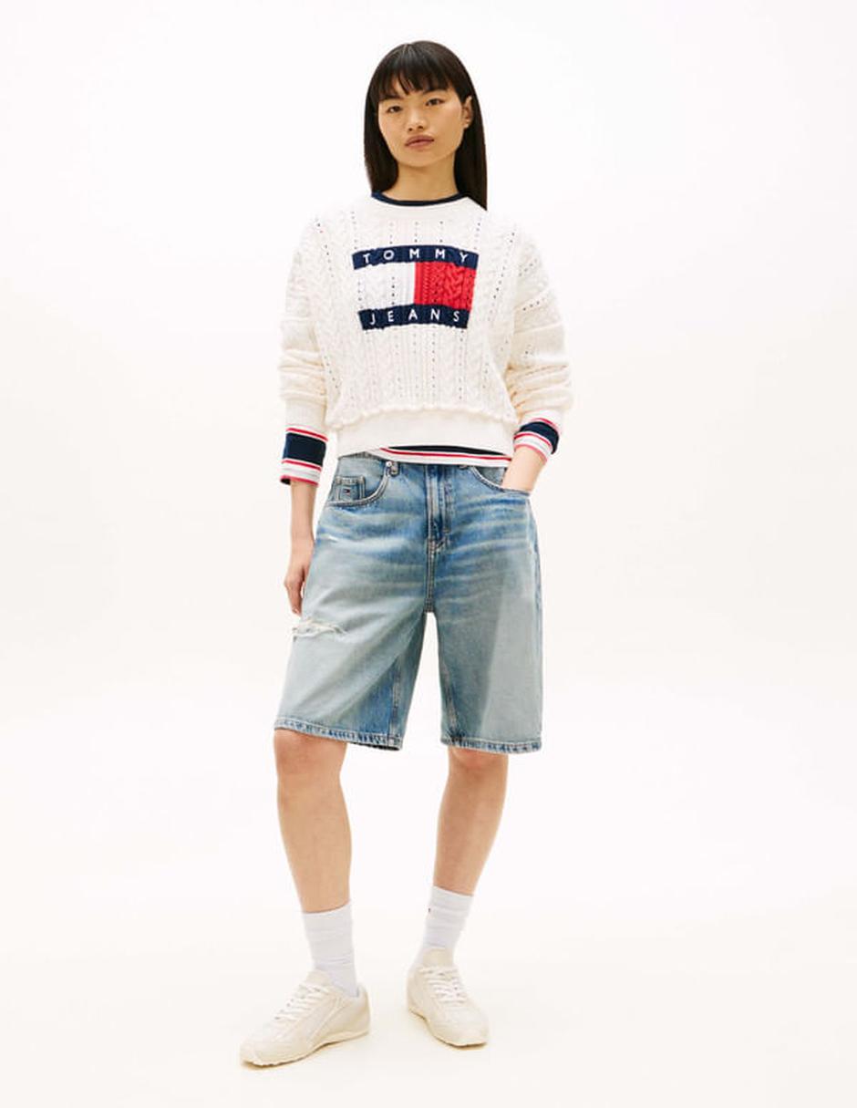Suéter Tommy Jeans cuello redondo para mujer