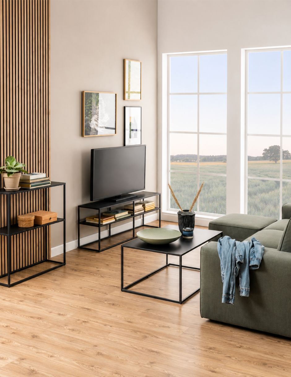 Mueble de tv armable Newton Form Design de acero