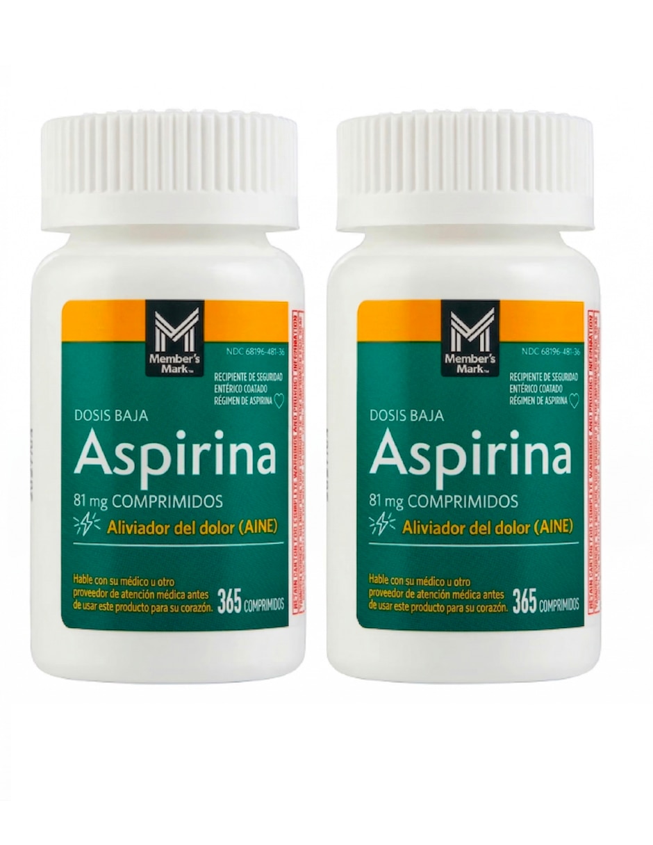 Tabletas para desinflamar y aliviar dolor intenso Aspirina