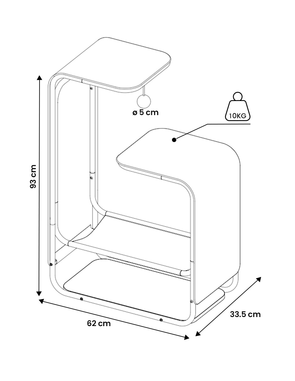 Mueble rascador para gato Mu:4life
