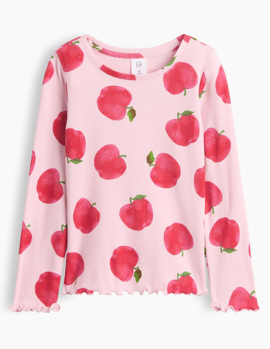 Playera manga larga para niña
