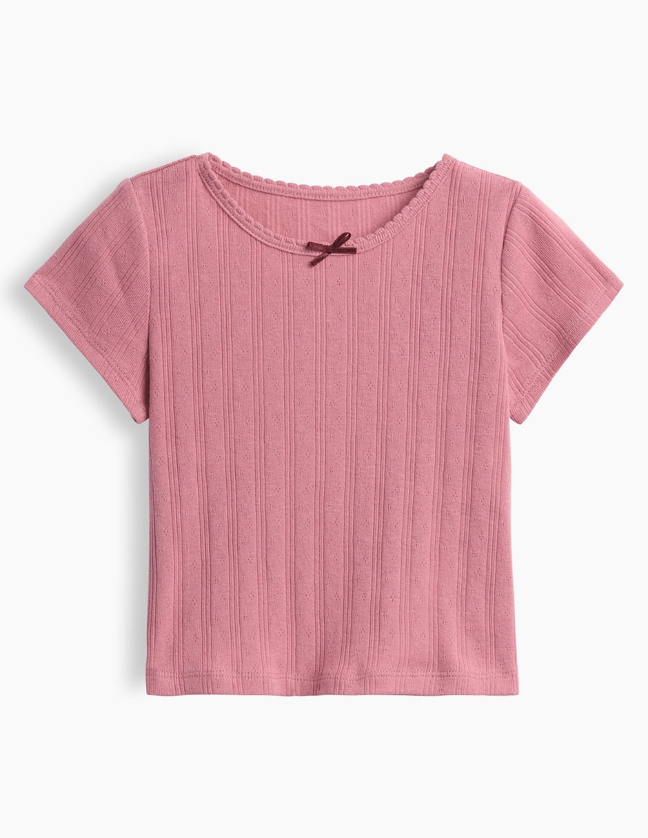 Playera manga corta para niña