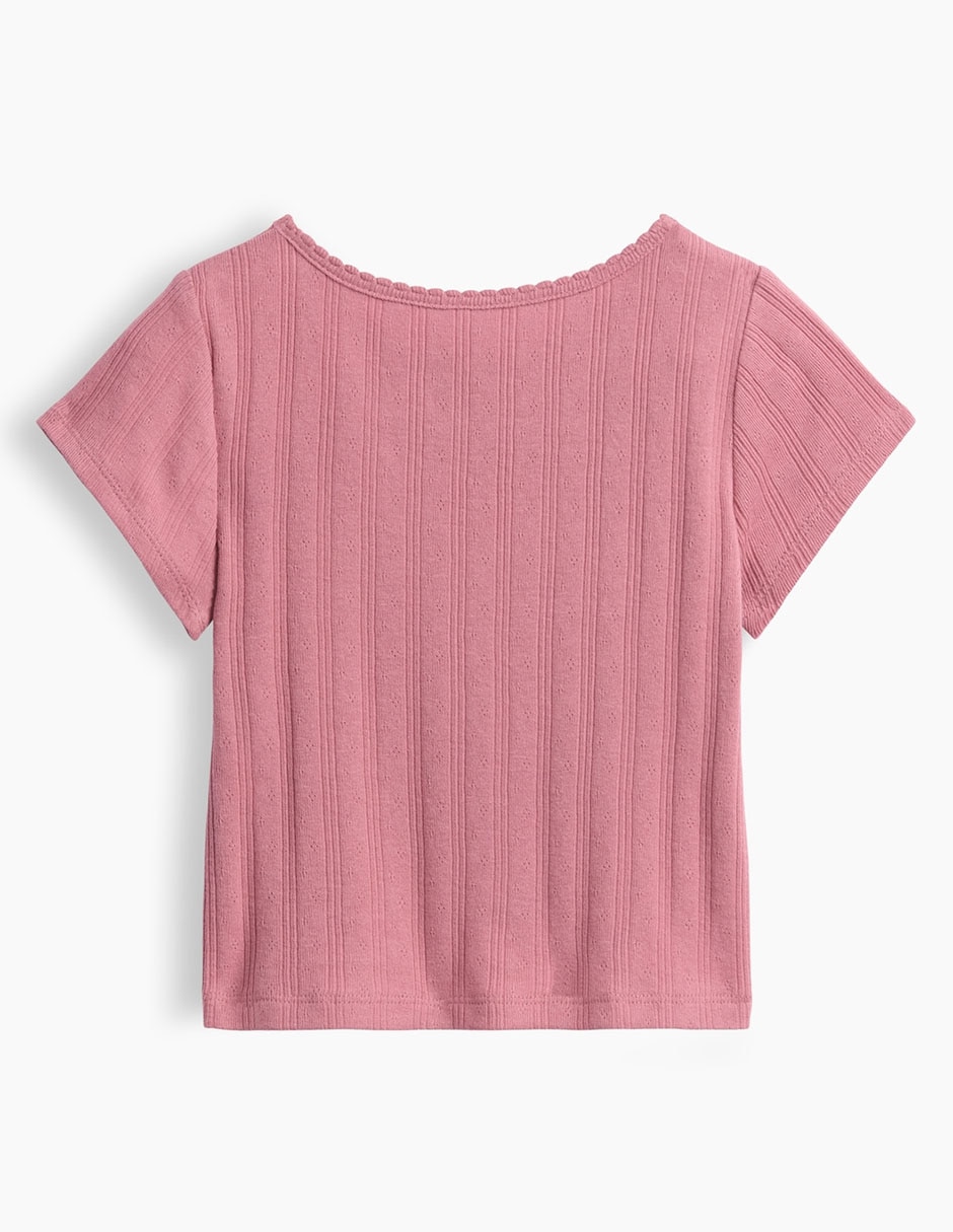 Playera manga corta para niña