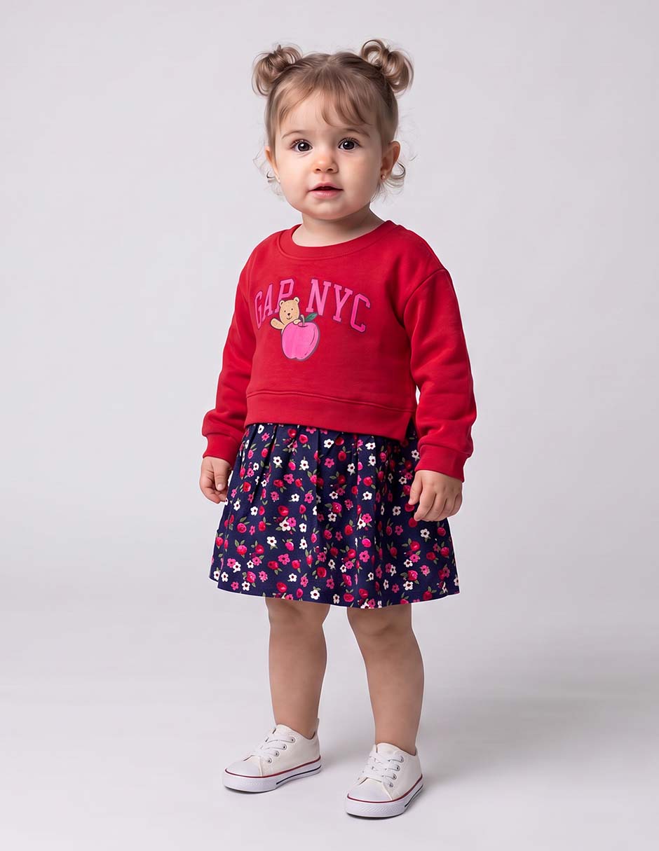 Vestido manga corta para bebé