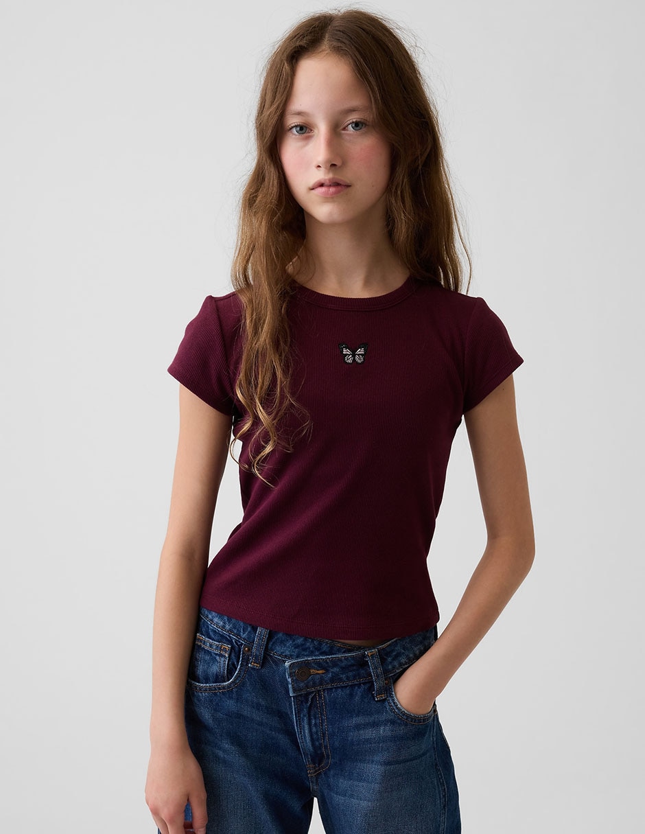 Playera manga corta para niña