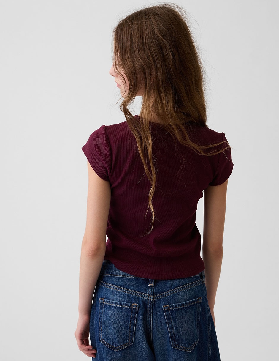 Playera manga corta para niña