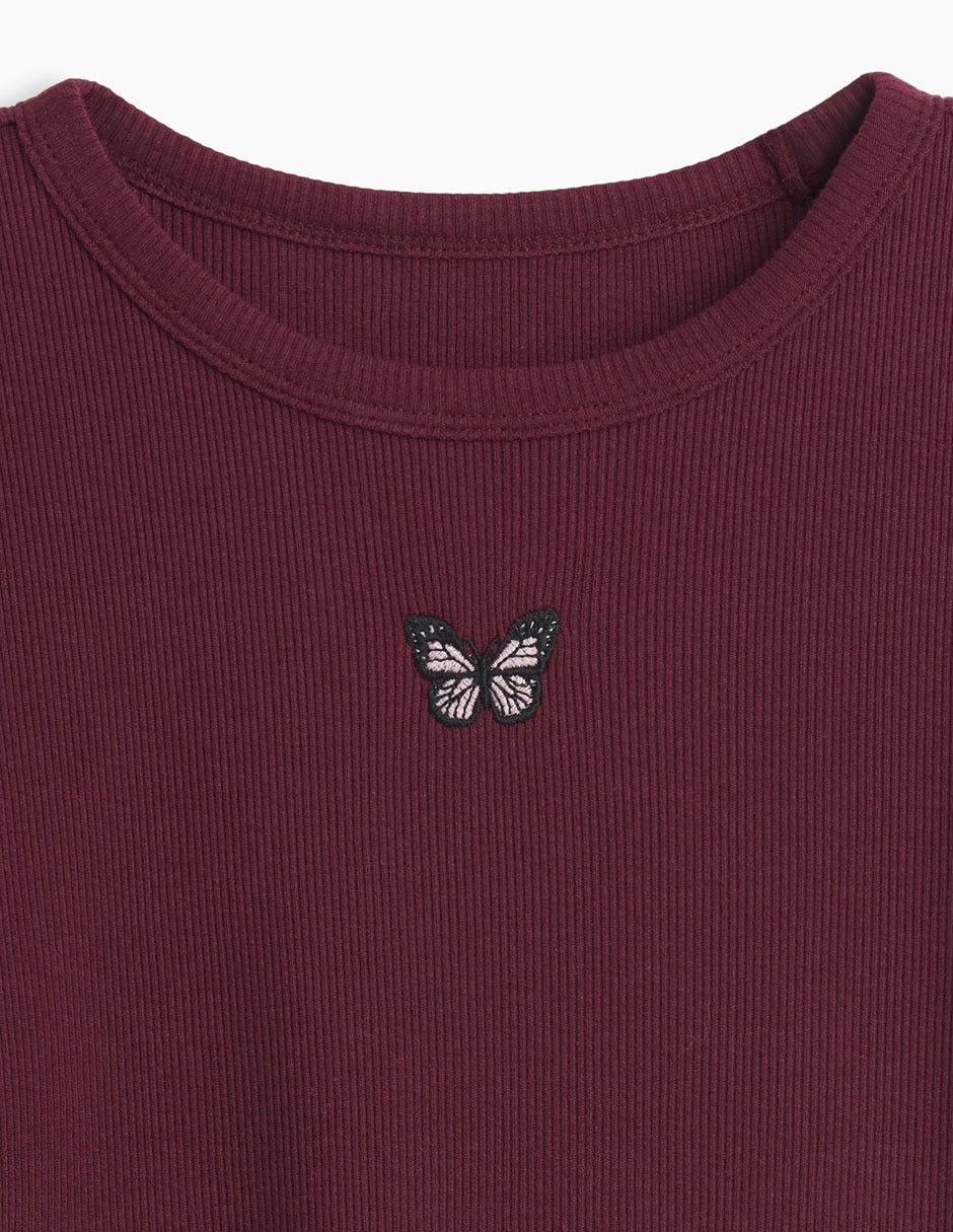 Playera manga corta para niña