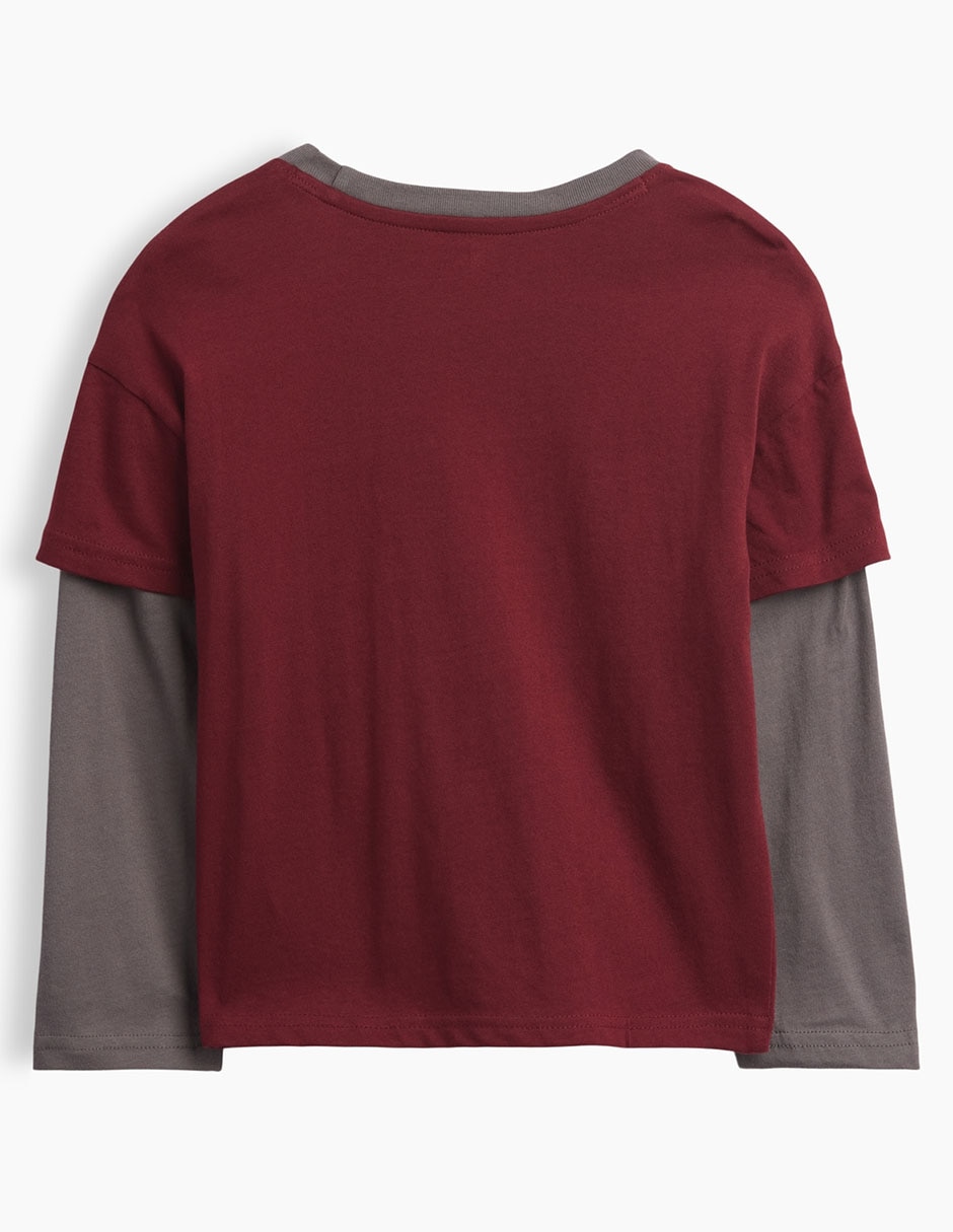 Playera manga larga para niño